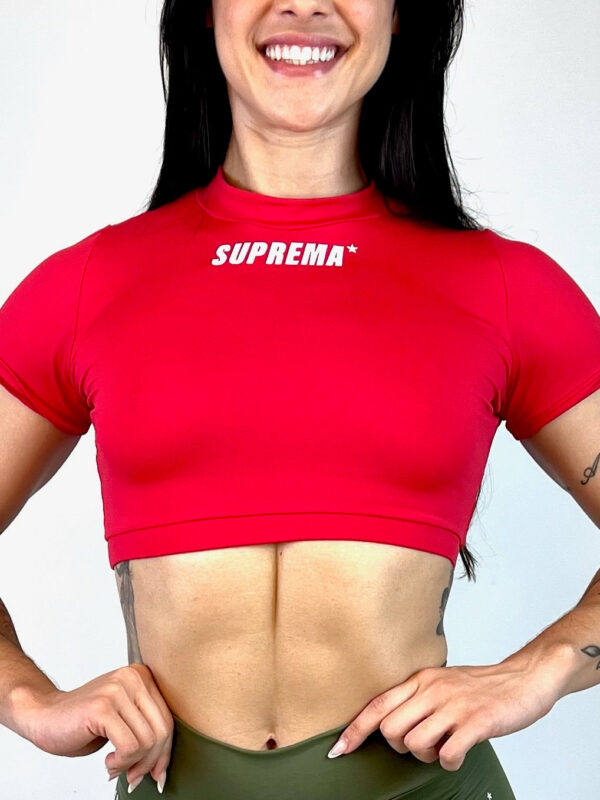 Cropped manga curta vermelho | Suprema - Imagem 3