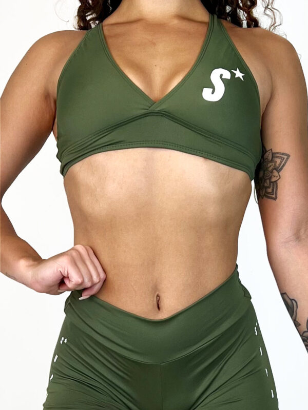 Top cruzado verde militar | Supremadrop